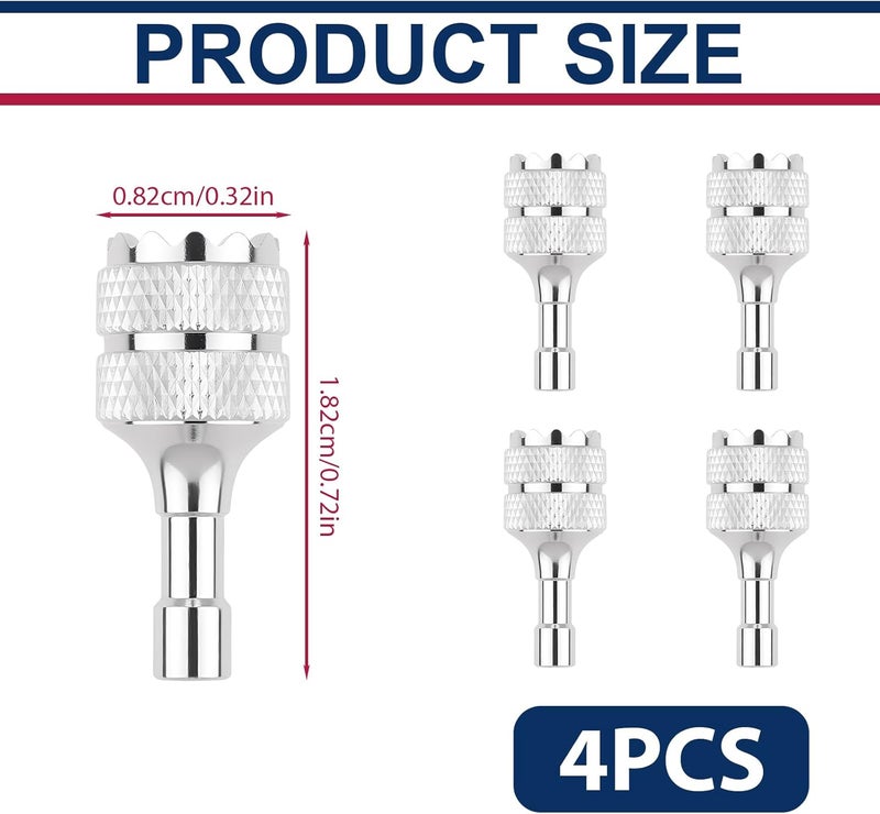 NICECRAFT 4 Pcs Aluminum Alloy Remote Controller Sticks Joystick for DJI RC/RC2 for Mini 3/Mini 3 Pro/Mini 4 Pro/Air 3/3S/Air 2S/Neo/Mavic 4 Pro/Mavic 3/Mavic 3 Pro/Mavic 3 Drone Replacement (Silver) - Image 2